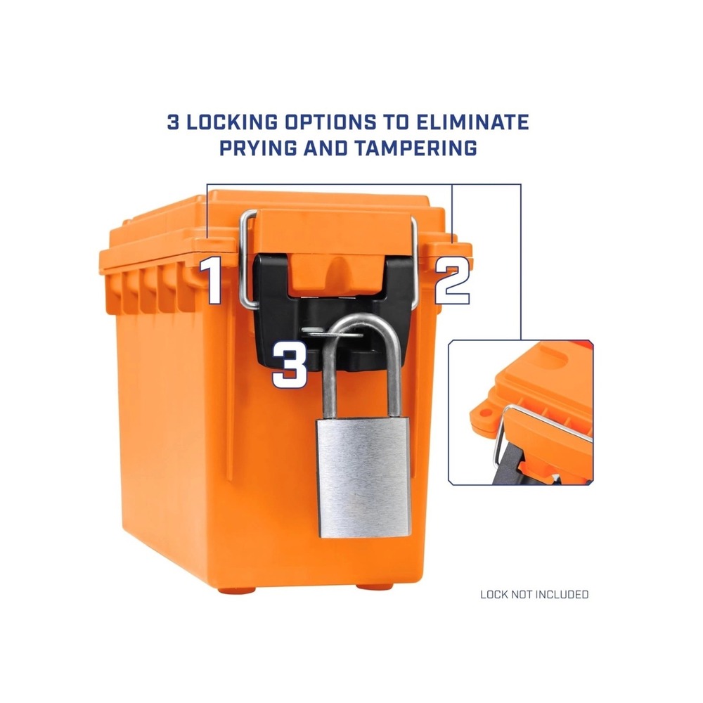 Sheffield Field Box Orange Plastic Ammo Can Water Resistant Storage Made in USA - Picture 4 of 4